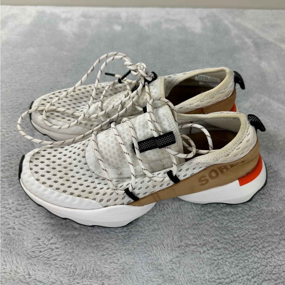 Sorel White and Tan Sneakers